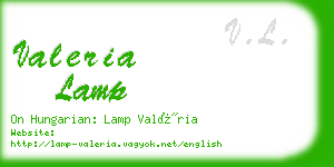 valeria lamp business card